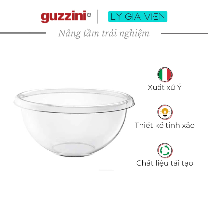 Tô Trộn Salad Guzzini Salad Bowl 30cm Season - Nhựa Trong, Dung Tích 7000cc - Hoàn Hảo Cho Mọi Buổi Tiệc