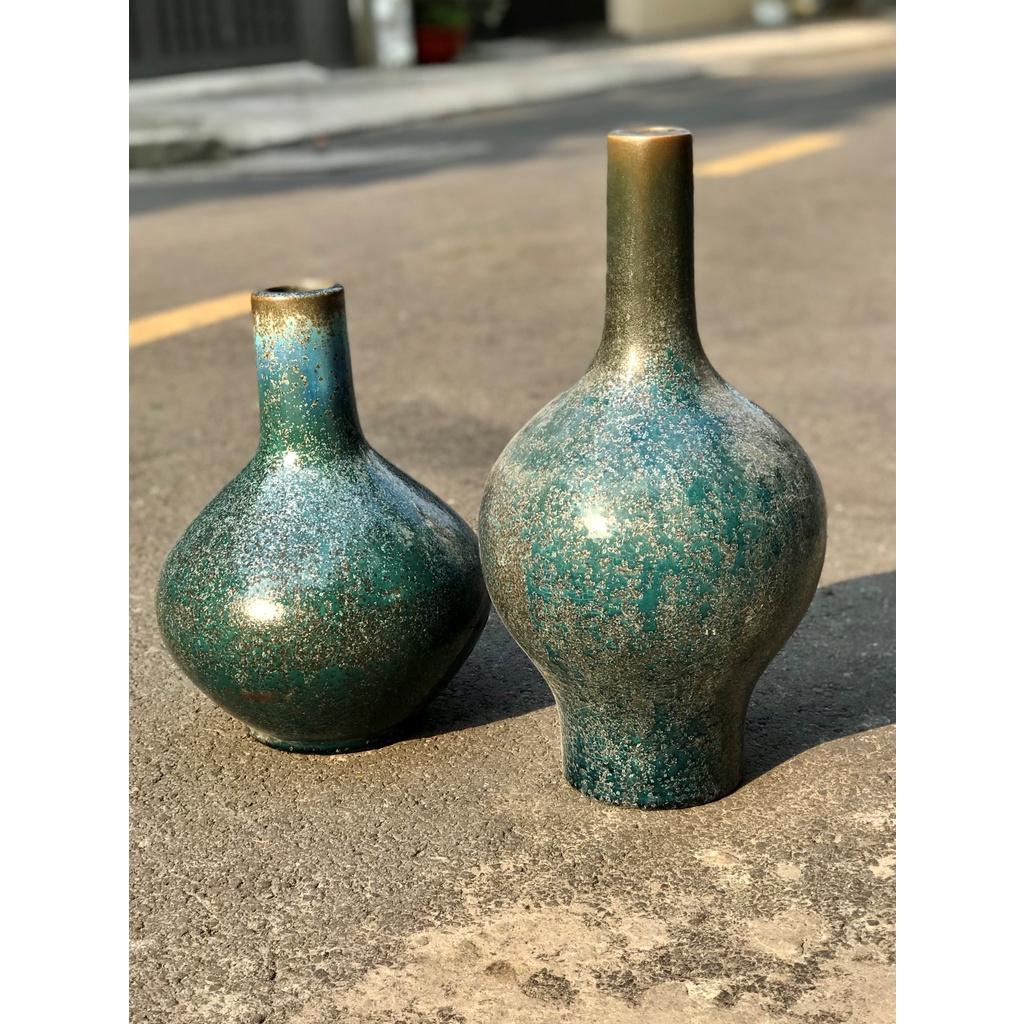 BÌNH HOA GỐM SỨ XUẤT KHẨU TRANG TRÍ DECOR BÌNH CẤM HOA XK16