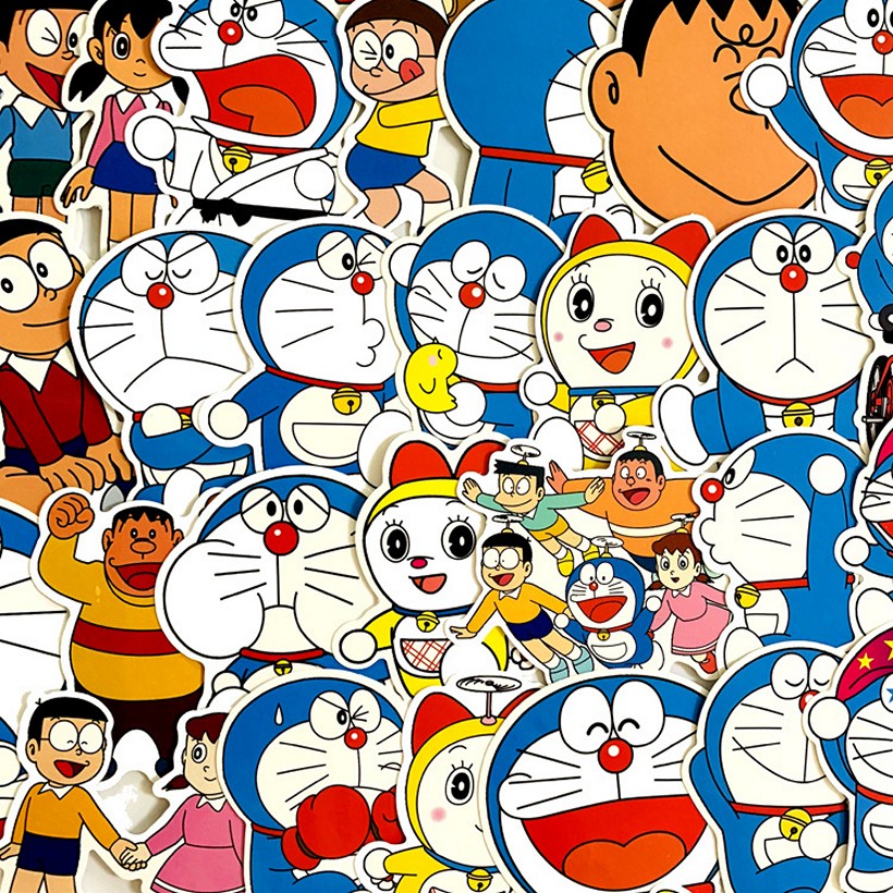 Sticker 60 miếng hình dán Doraemon - hàng nhập khẩu