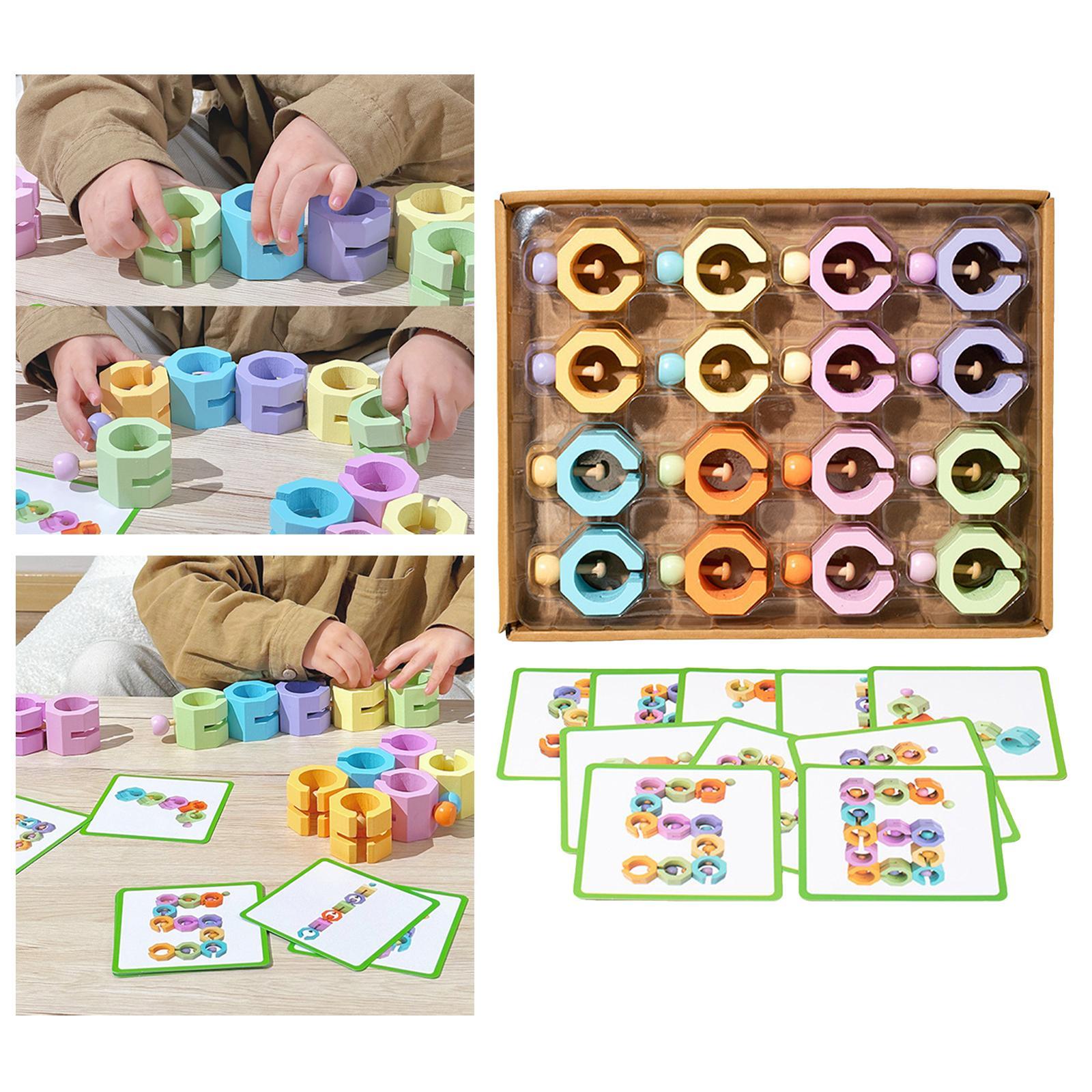 Montessori Shape Sorter Stacker Matching Blocks Colorful