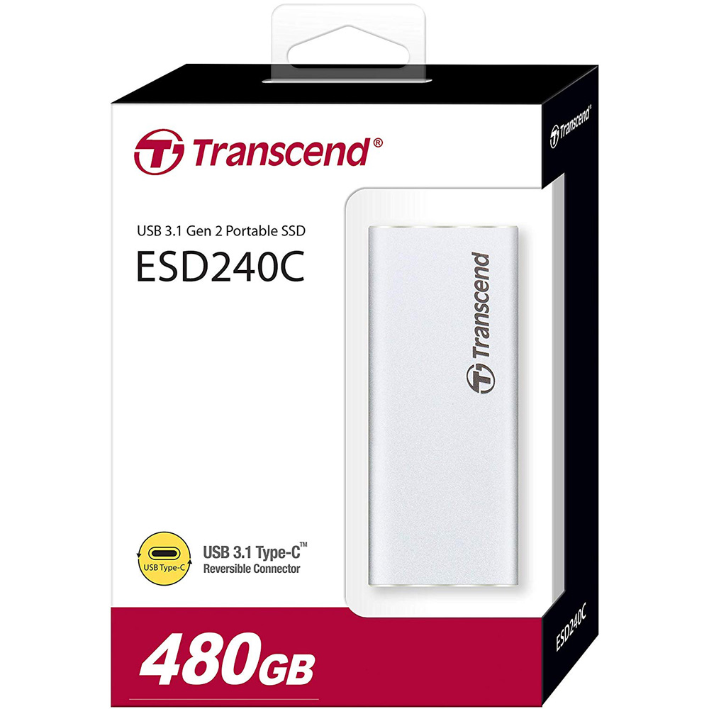 Ổ Cứng Di Động SSD Transcend ESD240C 240GB 2.5&quot; USB Type C - TS240GESD240C - Hàng Chính Hãng