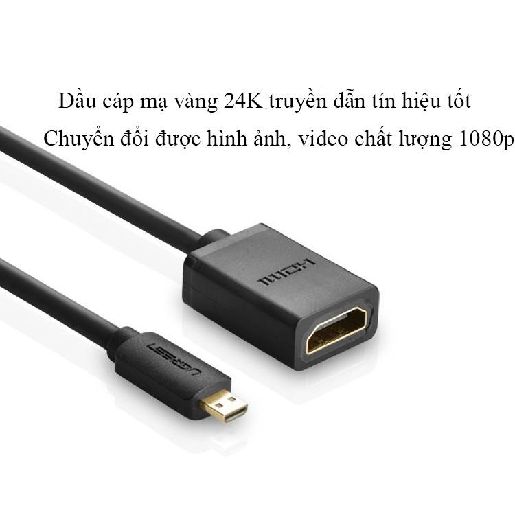 Cáp Micro HDMI to HDMI âm 20cm Ugreen 20134 (cao cấp)