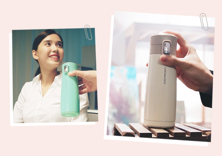 Bình giữ nhiệt Lock&amp;Lock Holiday Sunset Tumbler LHC3246 450ml - Hàng chính hãng, màu sắc thời thượng, chất liệu thép không gỉ