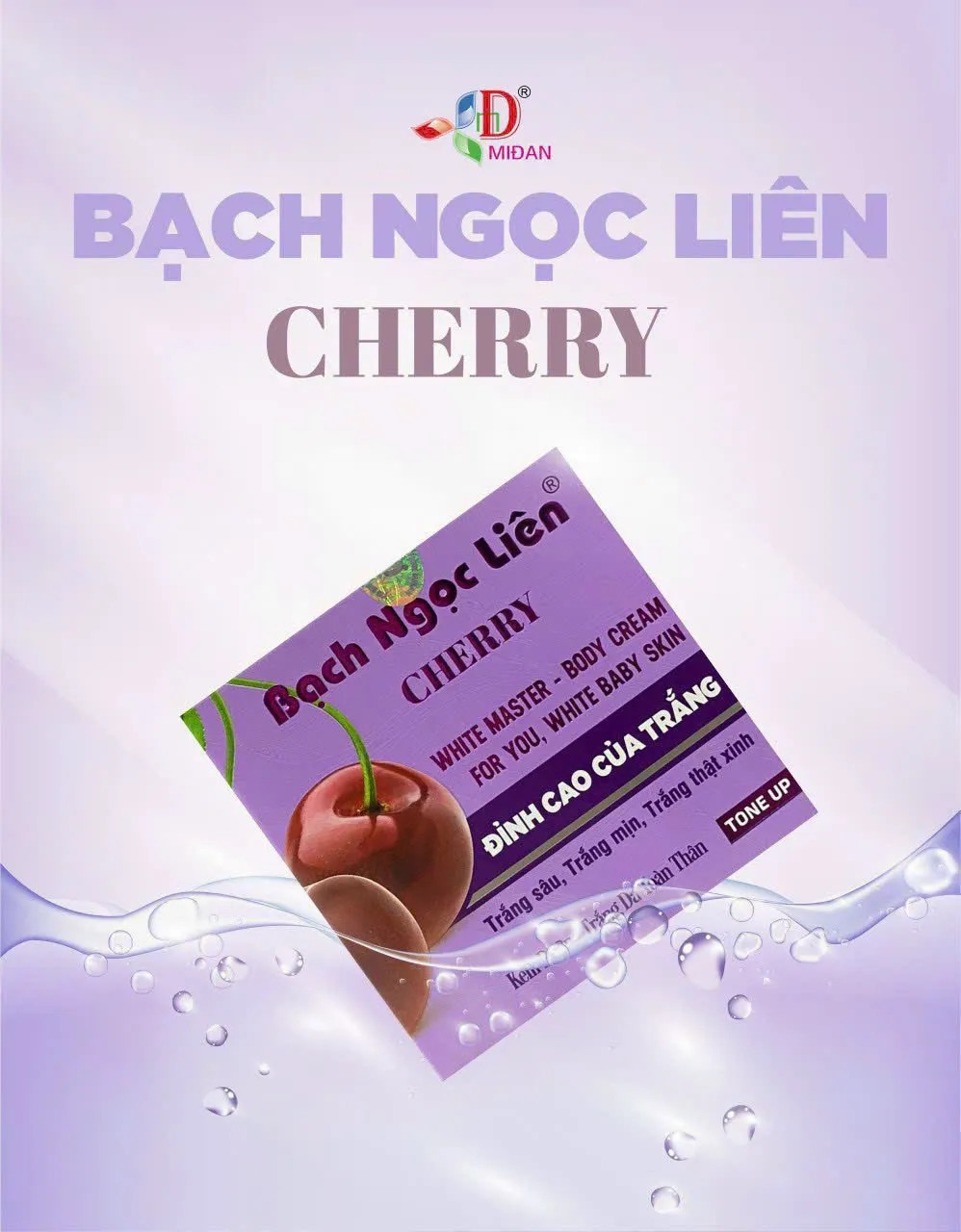 Kem dưỡng trắng body bạch ngọc liên cherry tím ĐỈNH CAO CỦA LÀM TRẮNG 120g
