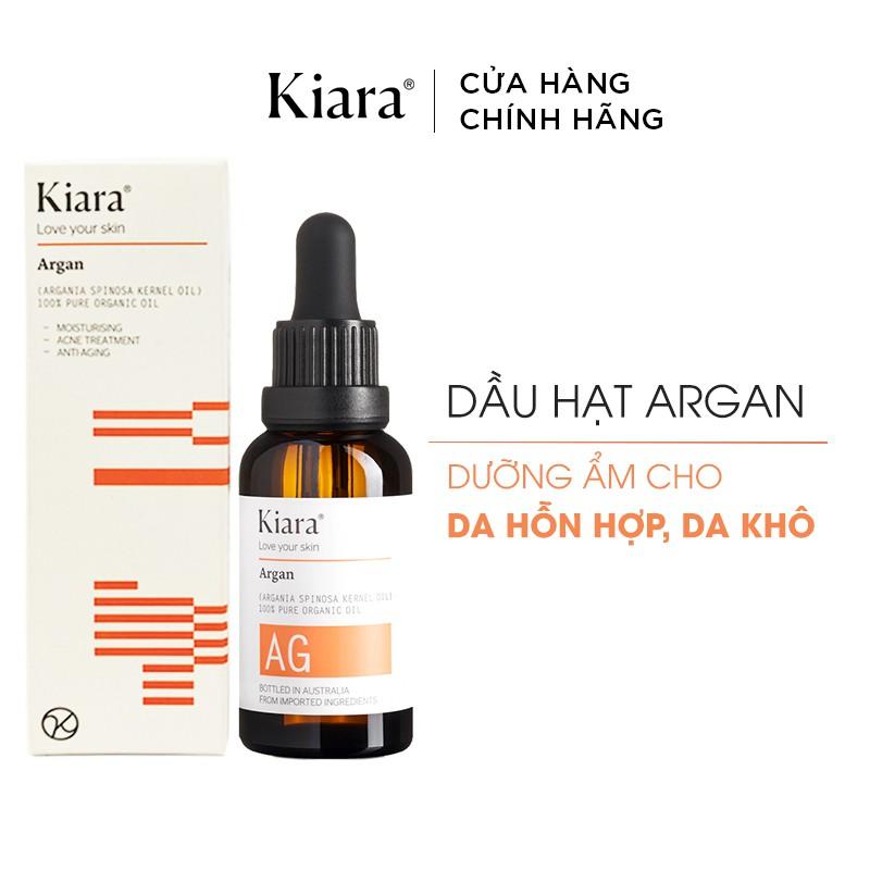 Bộ Đôi Chấm Mụn Tea Tree Oil 10 ml và Dưỡng Da Căng Bóng Kiara Argan Oil 30ml