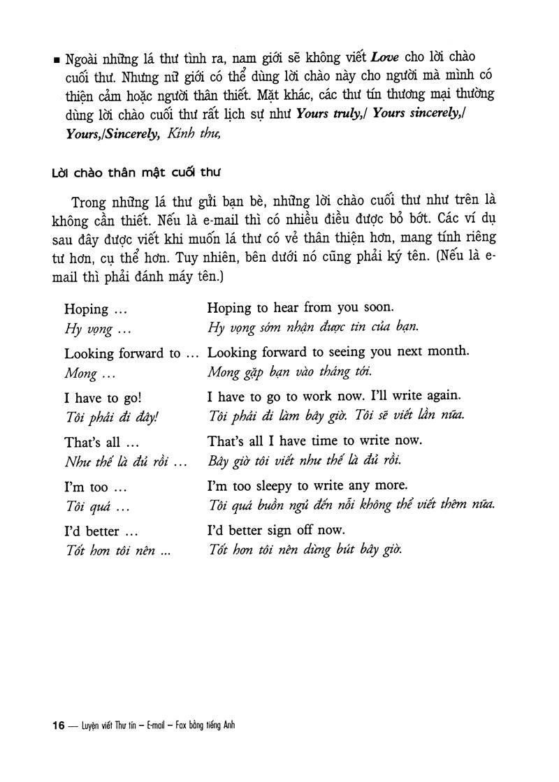 Luyện Viết Thư Tín...E-Mail...Fax...Bằng Tiếng Anh
