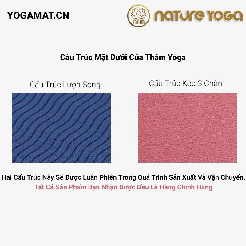 Thảm tập yoga 8mm định tuyến Hoa Sen Kèm túi Đựng