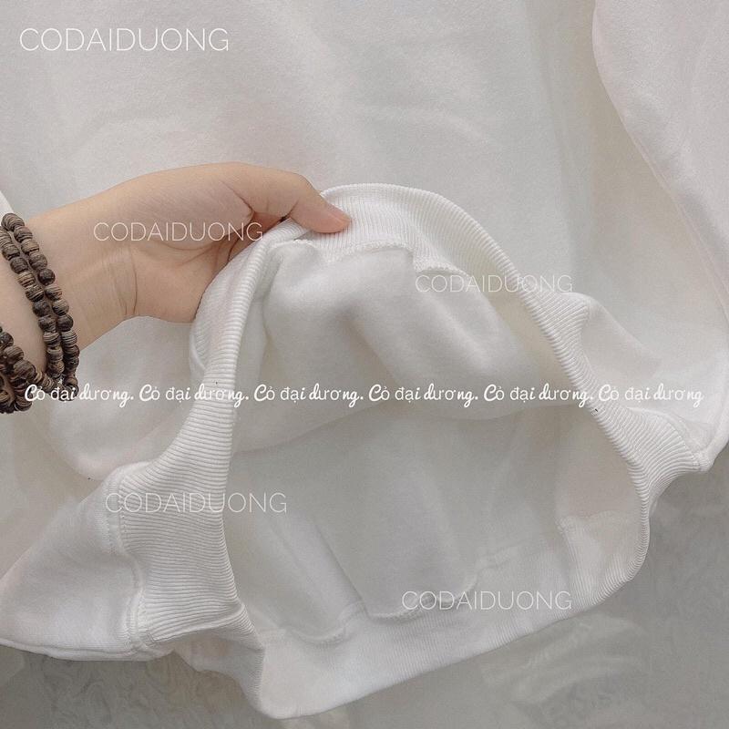 Áo nỉ cổ tròn trơn