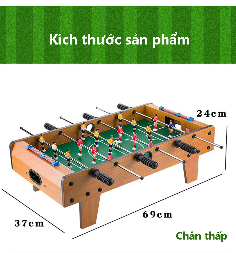 [Tặng Kèm 2 Bóng] Bàn Bóng Đá Bi Lắc Trẻ Em Chất Lượng Cao - Kích Thước Lớn - Có Chân Đứng - 6 Tay Cầm - Hàng Nhập Khẩu