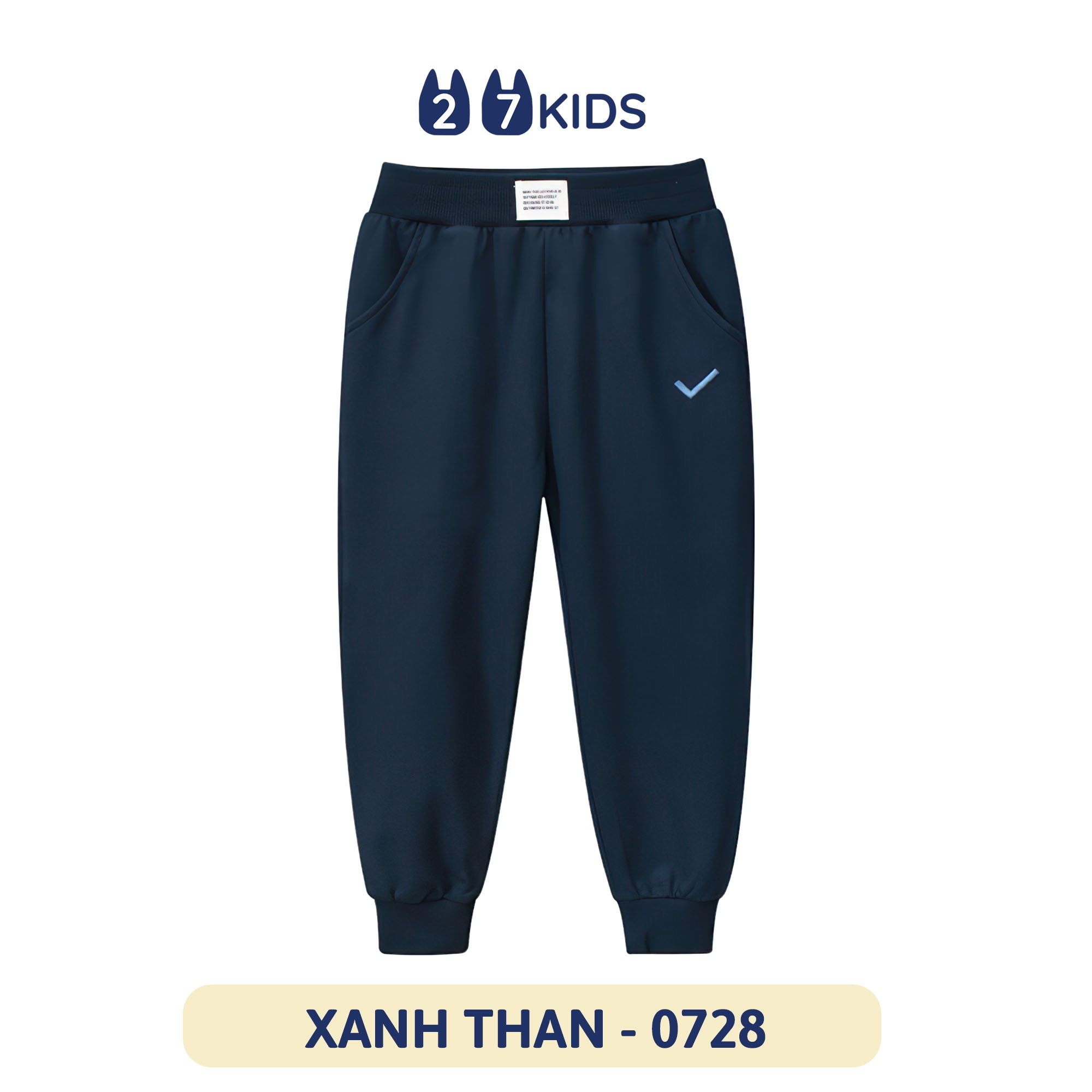 Quần thun dài bé gái 27Kids 27Home Quần thu đông nữ 100% Cotton cho trẻ từ 2-10 tuổi GLPE6