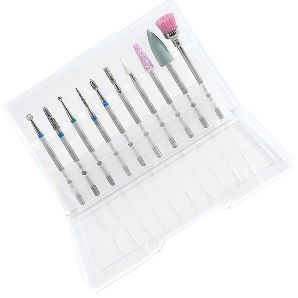 10 Pieces Tungsten Steel Nail Drill Bits for Nail File Manicure Pedicure 01