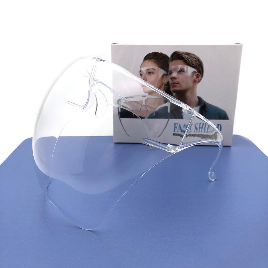 Kính chắn giọt bắn face shield trong suốt không mờ che kín mặt