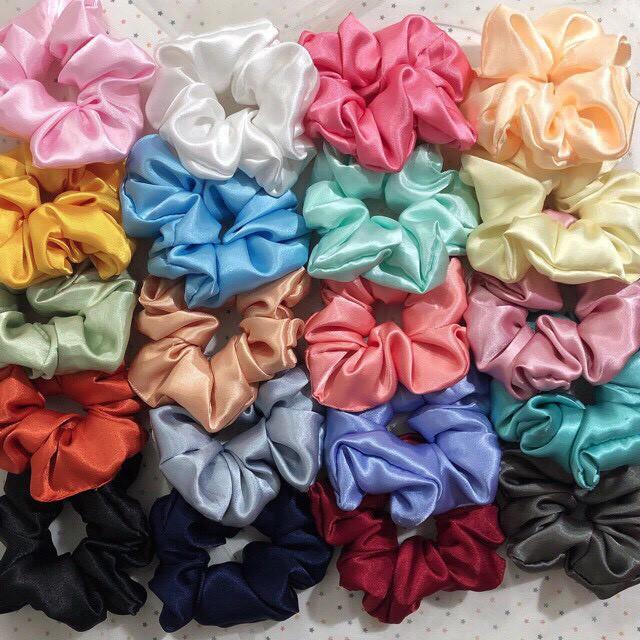 Combo 10 dây buộc tóc scrunchies nhiều màu