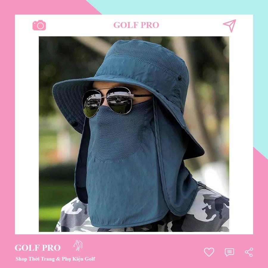 Mũ golf chống nắng Nam kèm khẩu trang thoáng khí chống tia UV tốt MN007