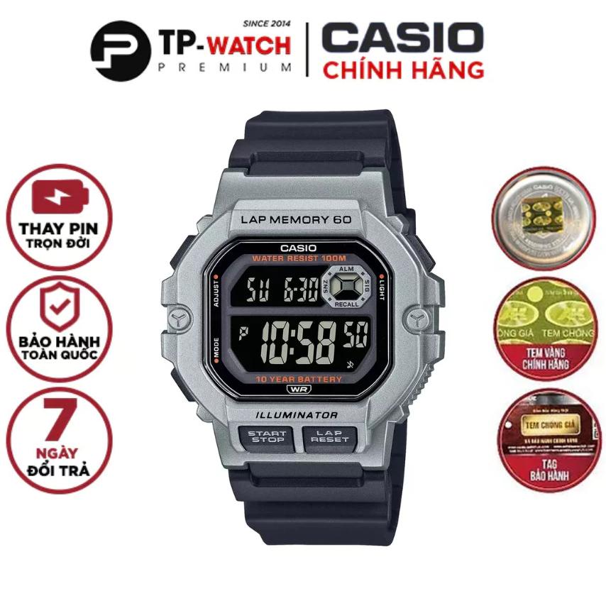 Đồng Hồ Nam Dây Nhựa Casio Standard Ws - 1400H - 1Bvdf Chính Hãng - Ws - 1400H - 1B Pin 10 Năm