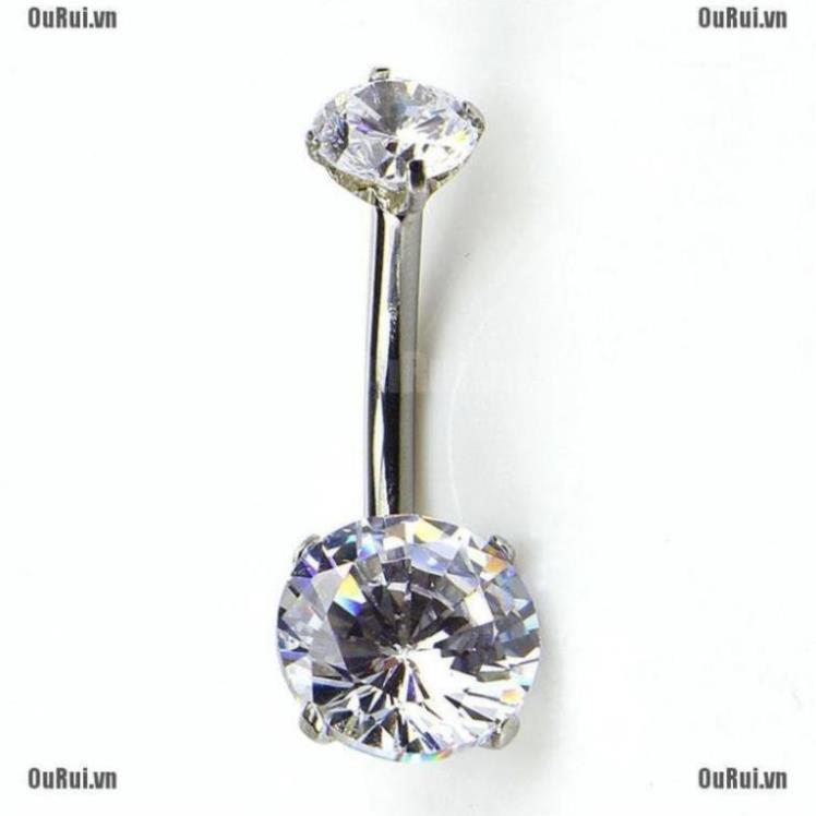 Khuyên rốn đính đá bằng thép y tế