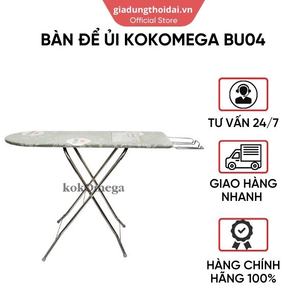 Bàn Để Ủi  Cầu Là Quần Áo Đứng Kokomega BU04 KT: 35*100 Cm - Tiện Lợi - Thông Minh - Điều Chỉnh Cao Thấp