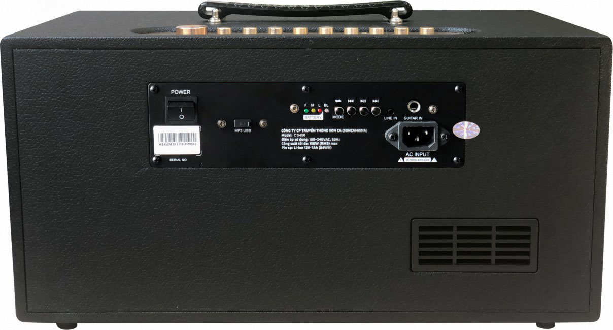 Dàn âm thanh di động ACNOS CS450 - Hệ thống 2 Loa full 6.5 inch và 3 loa treble - Công suất đến 500W - Kết nối bluetooth 5.0, USB, AUX, 6.5mm - Kết nối với các thiết bị thông minh khác dễ dàng qua CloudKaraoke - Kèm 2 micro không dây UHF - Hàng chính hãng