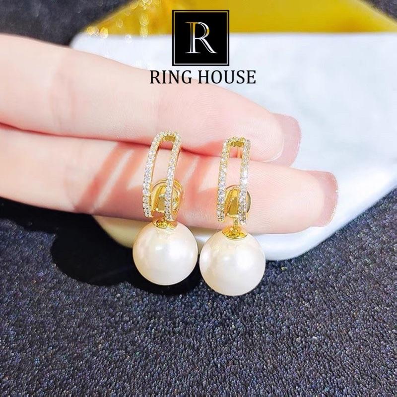 Bông Tai Khuyên Tai Nữ Hạt Trai Sang Trọng Dự Tiệc