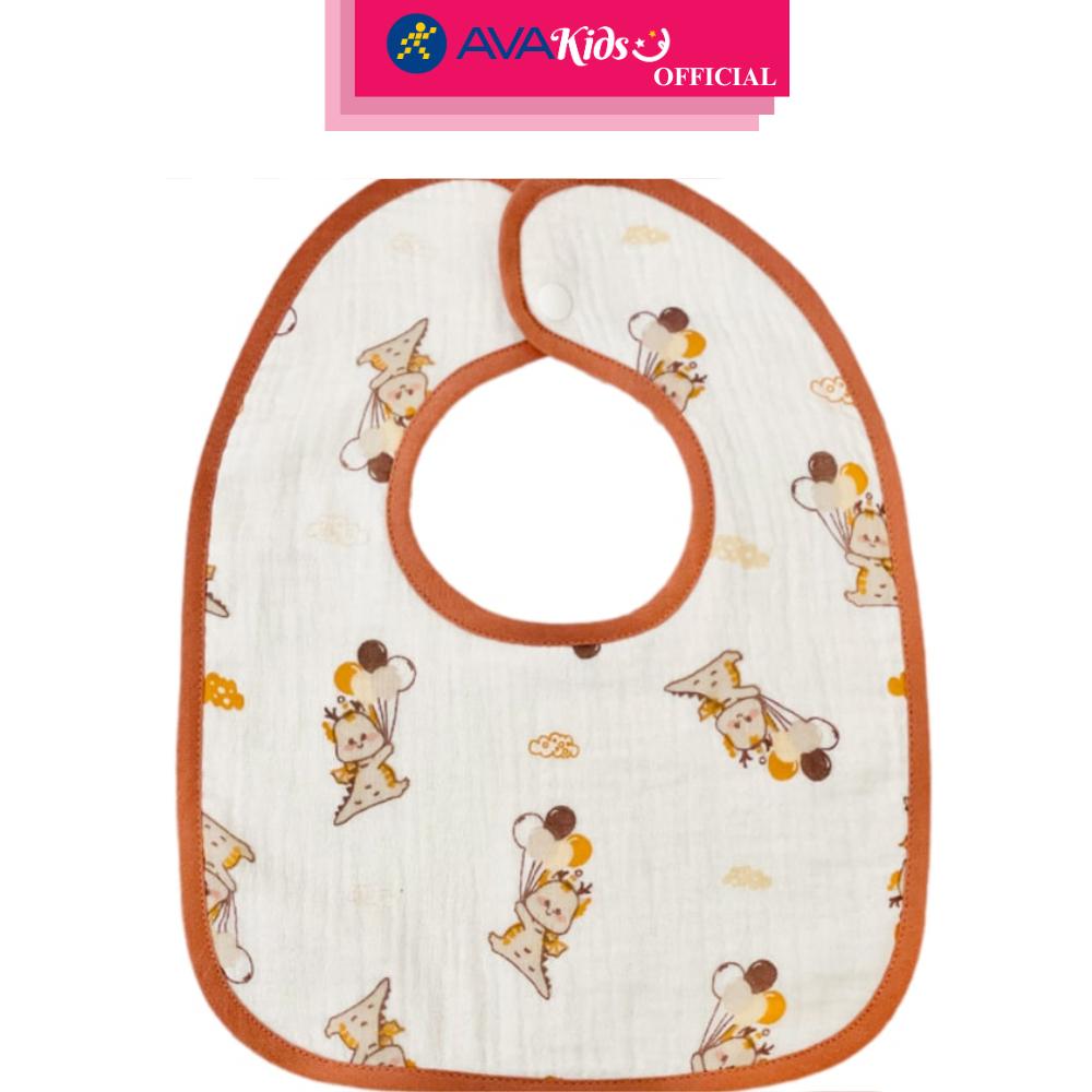 Bộ 2 yếm ăn cho bé hình vuông cotton Bessla (0 - 36 tháng) - Hàng Chính Hãng