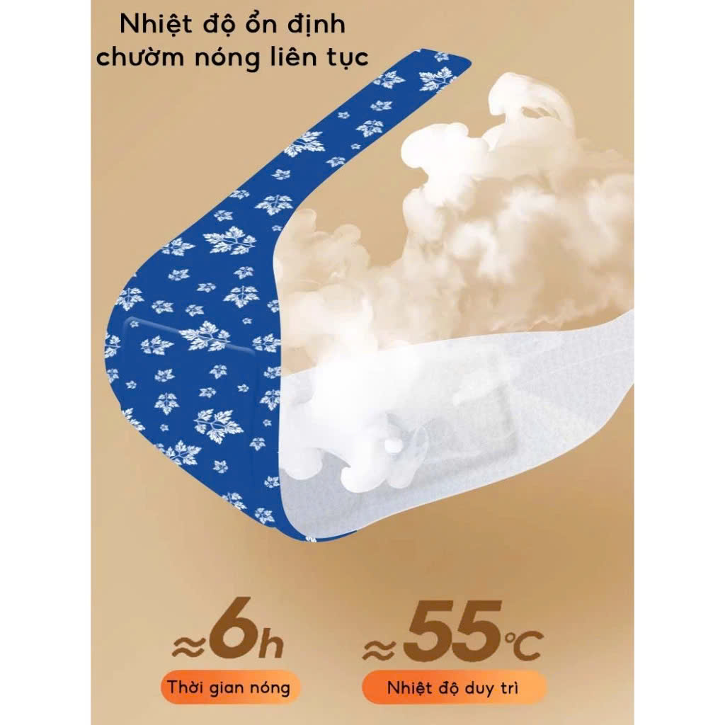 COMBO 2 Đai Dán Nóng Chườm Cổ Vai Gáy Hamart Xông Hơi Nhiệt Giảm Đau Thư Giãn Cổ Vai Gáy Hiệu Quả