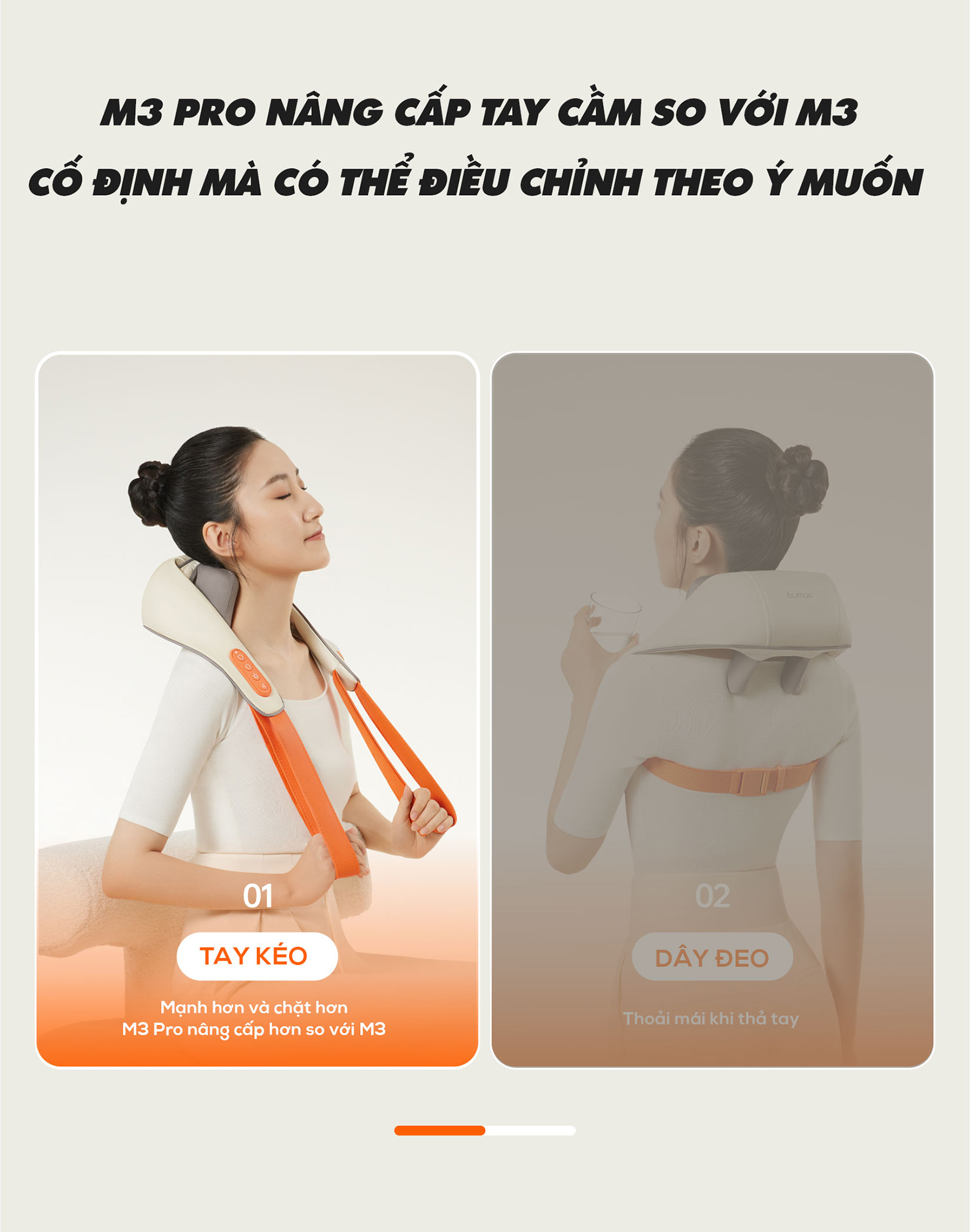 Máy Massage Cổ Vai Gáy Bumas M3 - Mô Phỏng 8 Kỹ Thuật Massage - Cải Thiện Sức Khỏe Tổng Thể - Hàng Chính Hãng