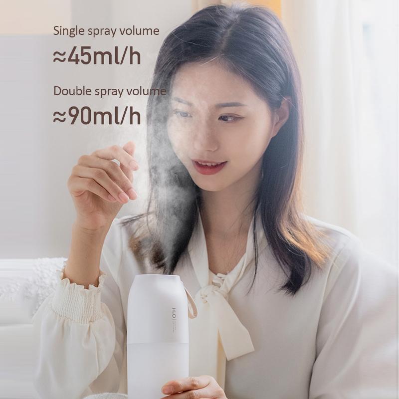 Protable Pin Sạc Hương Thơm Máy Khuếch Tán Đôi Vòi Phun Sương Tạo Máy Khuếch Tán Tinh Dầu Không Dây Máy Tạo Độ Ẩm Không Khí
