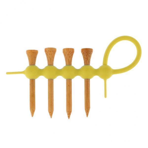 4-5pack Mini Golf Tee Holder Tool Carrier Clip + 4 Pieces Wood Golf Tees Set
