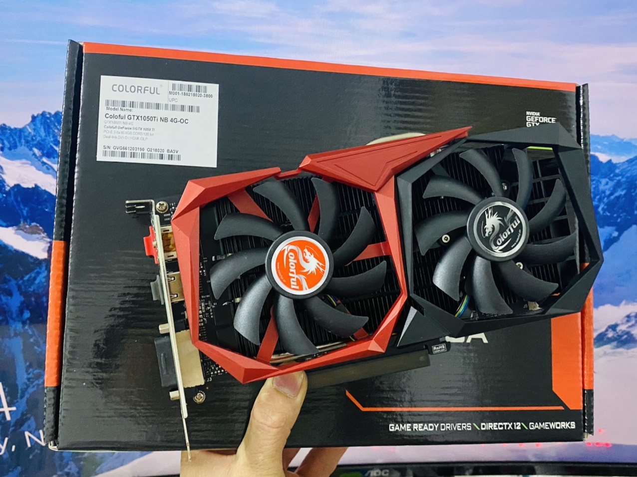 VGA (Cạc màn hình) Colorful Geforce GTX 1050Ti NB 4GB/DDR5/2AN- HÀNG CHÍNH HÃNG