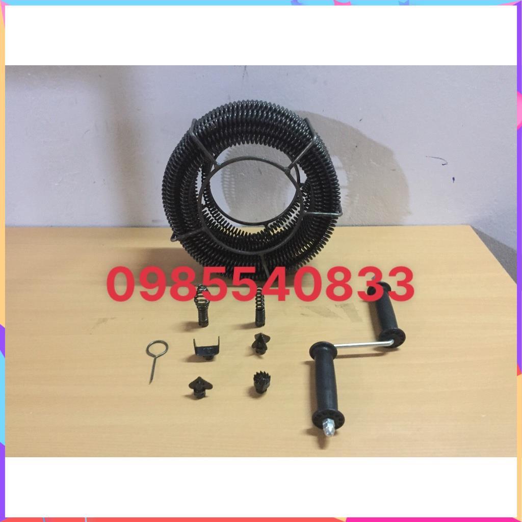 Dây thông tắc cống dài 3M dùng tay quay, thông bồn cầu,bồn rửa mặt,thông đường ống nước