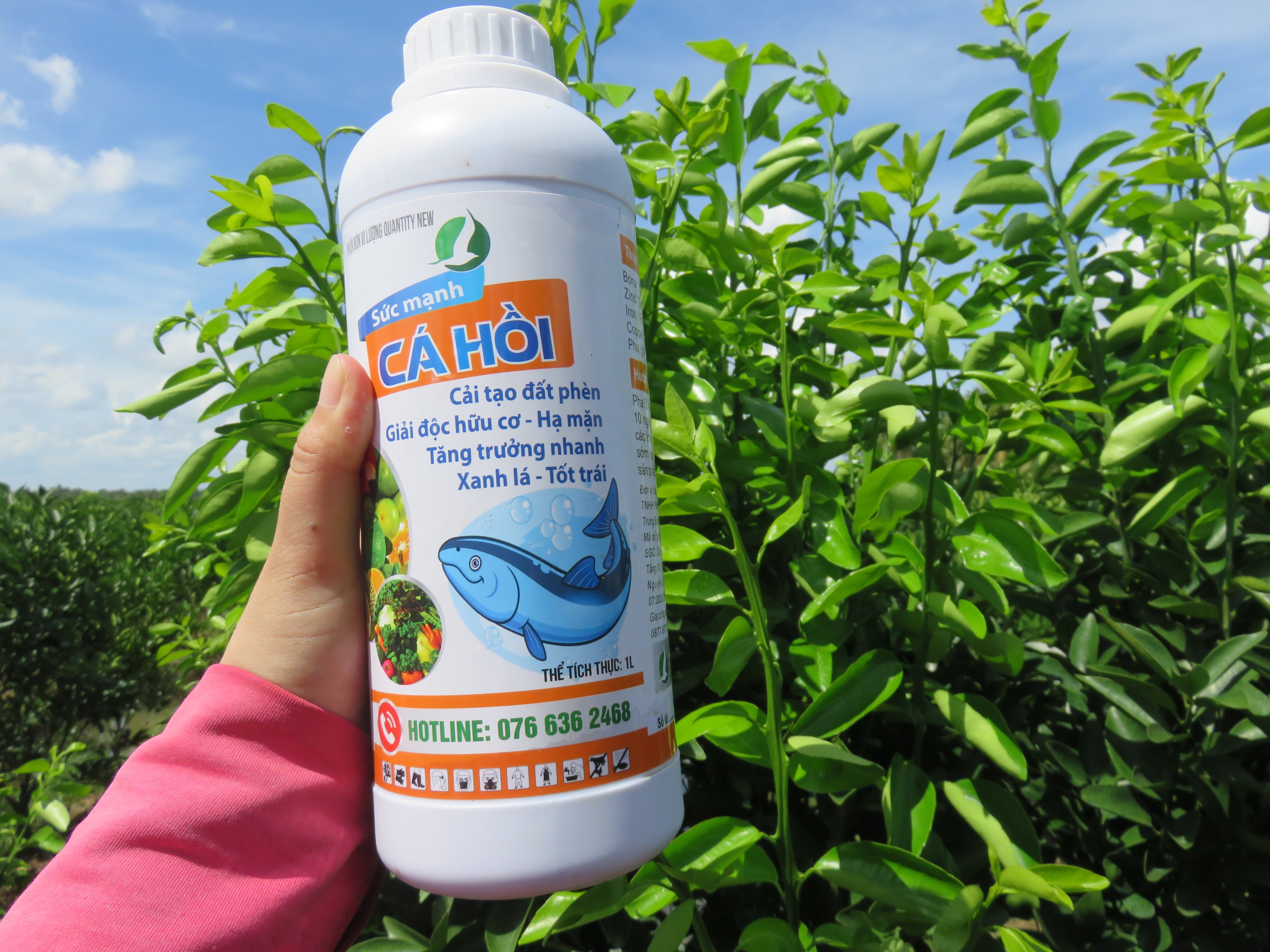 SỨC MẠNH CÁ HỒI 1L - PHÂN BÓN LÁ SIÊU TĂNG TRƯỞNG, DƯỠNG CÂY