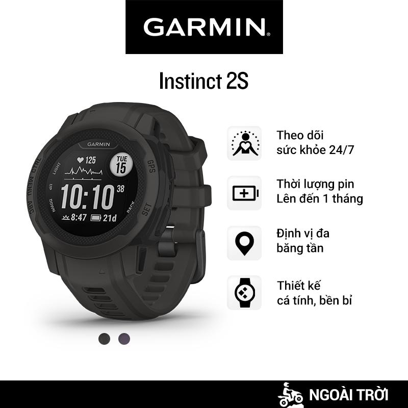 Đồng Hồ Thông Minh Garmin Instinct 2S - Standard Edition (Graphite/Deep Orchid) - Hàng Chính Hãng