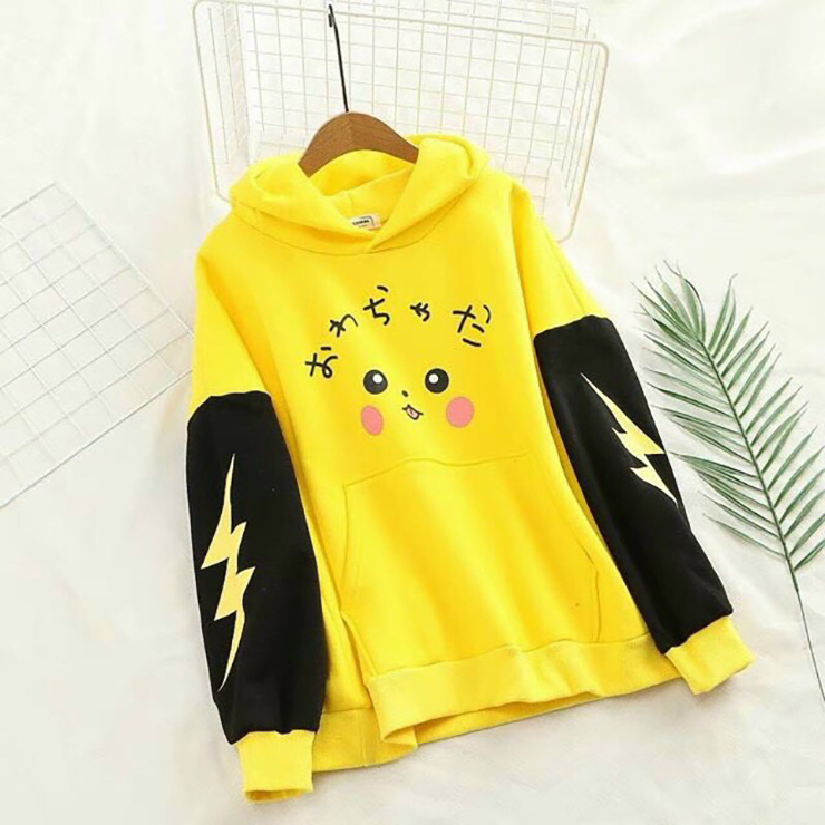 Áo khoác Pikachu vải nỉ dể thương năng động