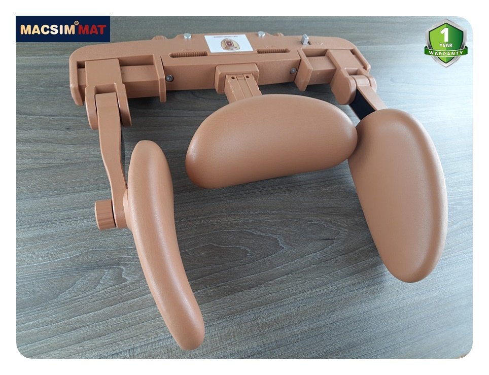 Gối tựa đầu ô tô cao cấp nhãn hiệu Macsim mã CHP02B màu đen. mầu nâu, mầu be