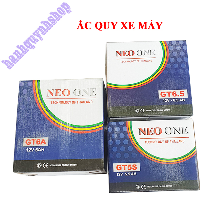 Ắc quy xe máy Dream Wave Lead Vision AB 12V 5.5A 6A 6.5A hãng NEO ONE