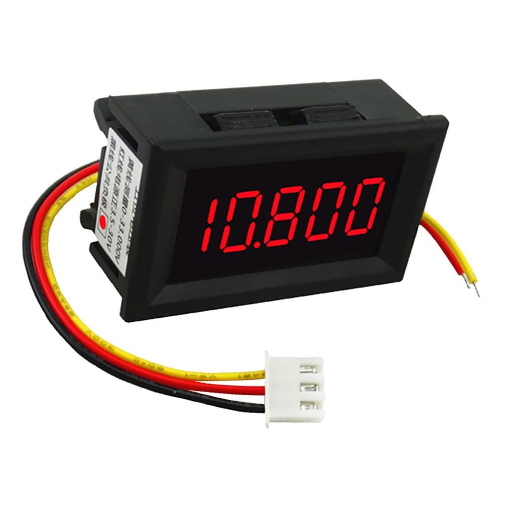 3-4pack DC 3.5-30V Mini 5 Digit Digital LED Voltmeter Volt Meter Panel Car Red