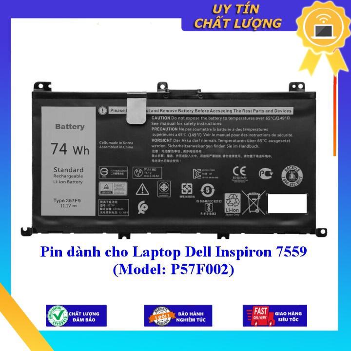 Pin dùng cho Laptop Dell Inspiron 7559  Model: P57F002 - Hàng Nhập Khẩu New Seal