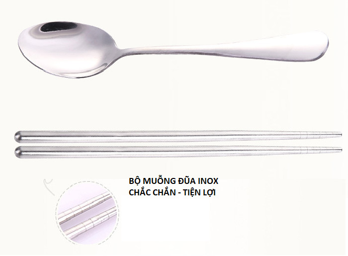 Bộ muỗng đũa INox du lịch siêu nhẹ.