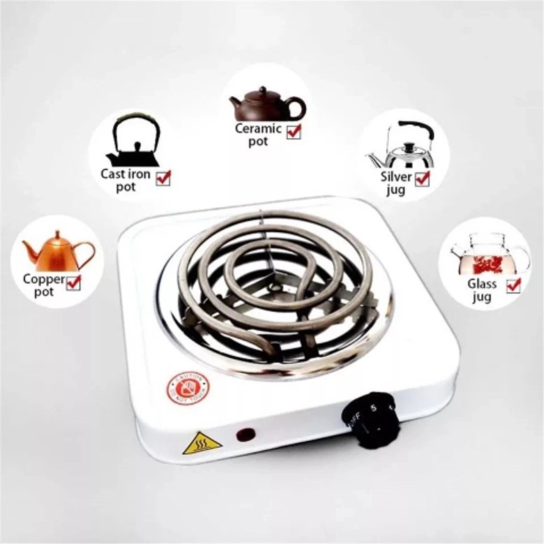 Bếp Điện Gia Dụng Hot Plate Làm Nóng Cafe, Nấu Đa Năng 1000W JX-100A