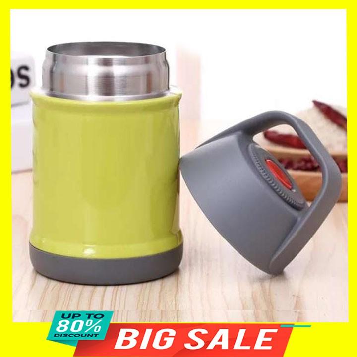 Bình giữ nhiệt ủ cháo ủ nóng 430ml 9x14cm bằng inox