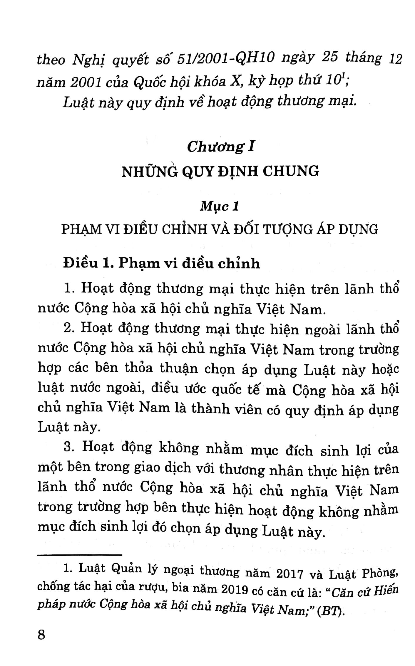 Luật Thương Mại (Hiện Hành) (Sửa Đổi Năm 2017, 2019)