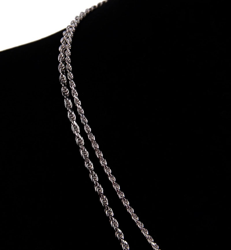 Dây chuyền bạc nữ, mắt xoắn tròn kiểu dây lụa độ dài 48cm chất liệu bạc thật không xi mạ trang sức Bạc Quang Thản - QTVCNU5