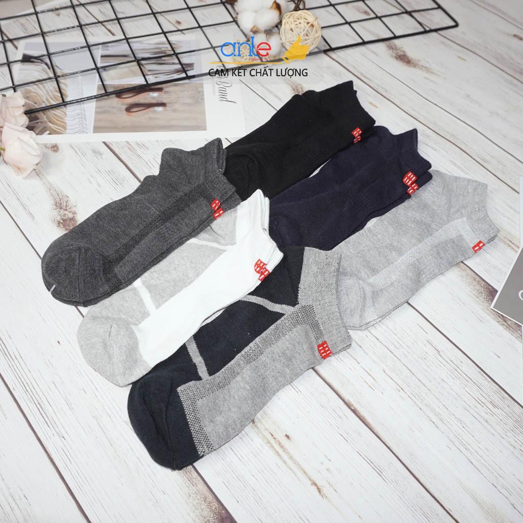 Set 10 Đôi Vớ Nam Cổ Ngắn Tất Nam Cotton co dãn tối đa Thấm hút Khử mùi xuất Nhật - TN1UNI Anle Store