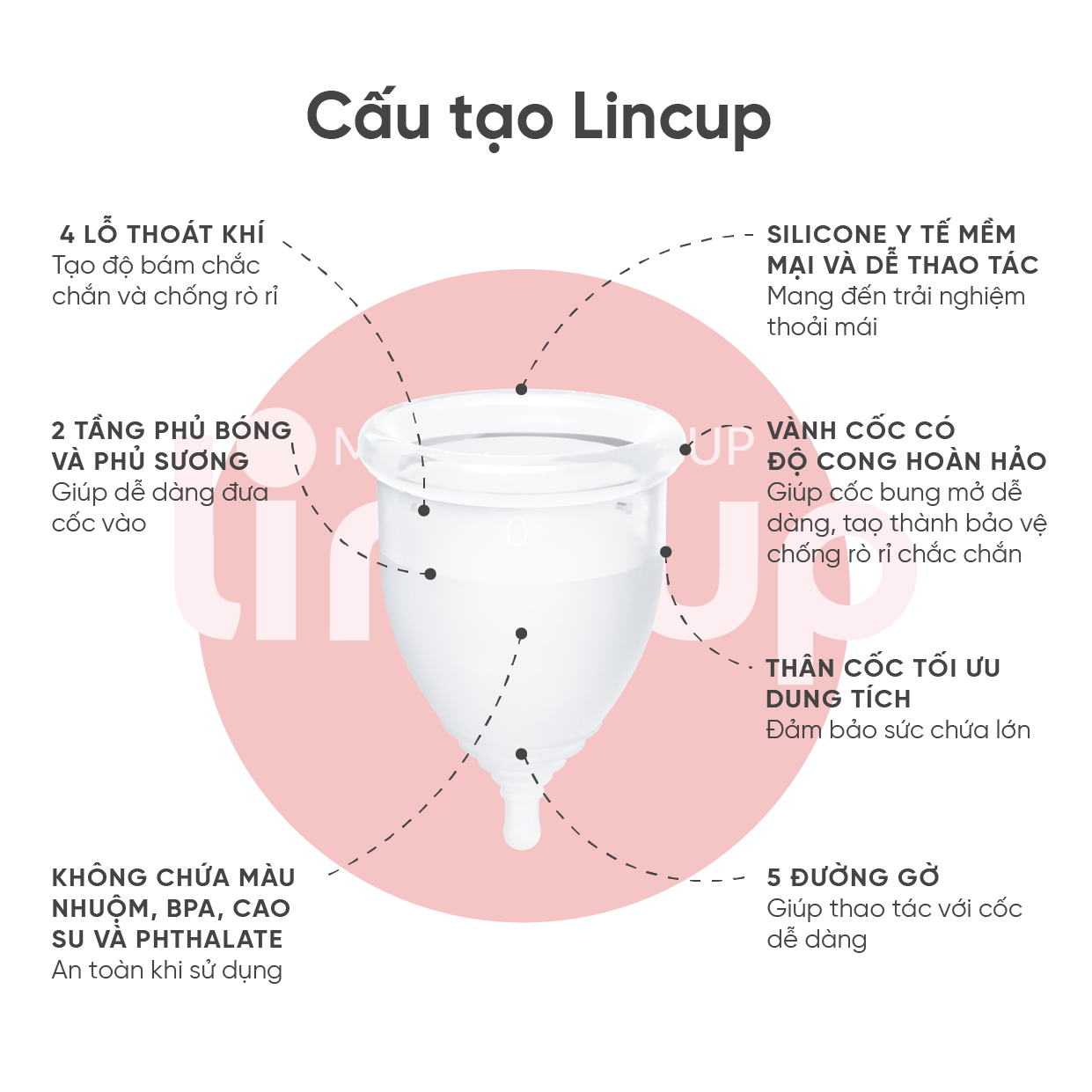 Bộ sản phẩm cốc nguyệt san Lincup (34ml)