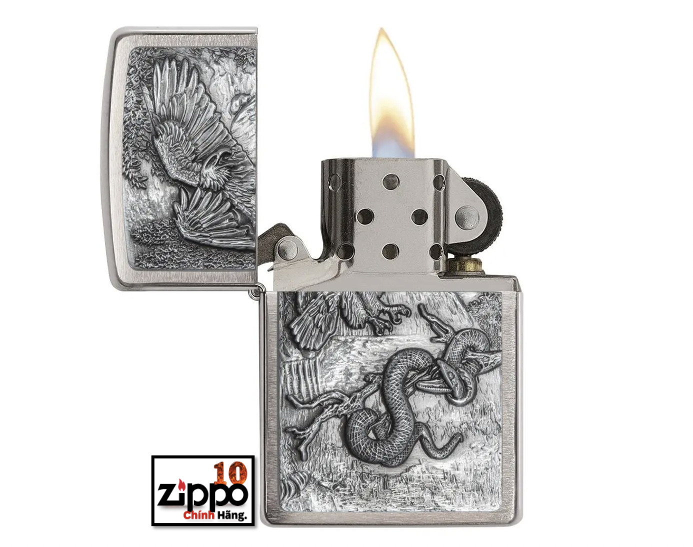 Bật lửa Zippo 29637 Eagle vs. Snake - Chính hãng 100%