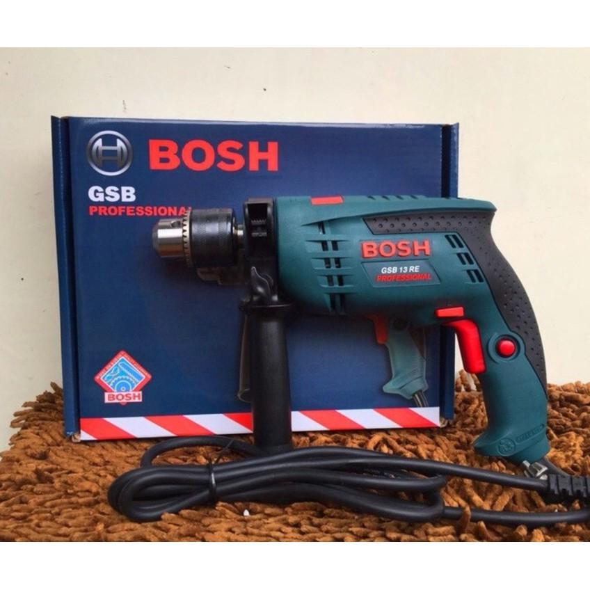 Máy khoan tường Bosch 13ly (TẶNG Mũi Khoan) Máy khoan bê tông, sắt Bosch - Máy khoan điện BOSCH 13mm GSB 13RE