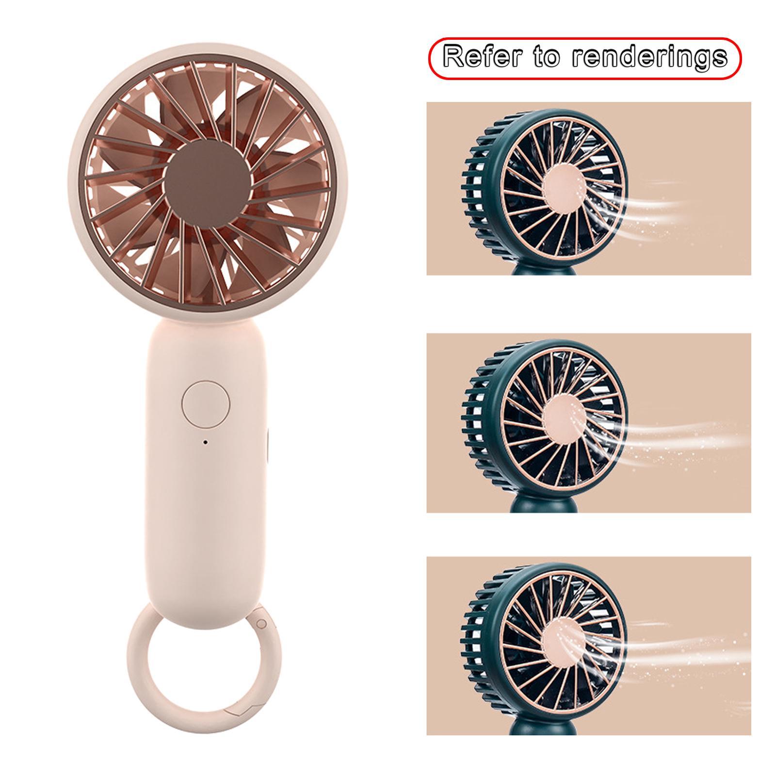 Mini Handheld Fan, USB Rechargeable Desk Fan, 3 Speeds Portable Personal Fan for Travel