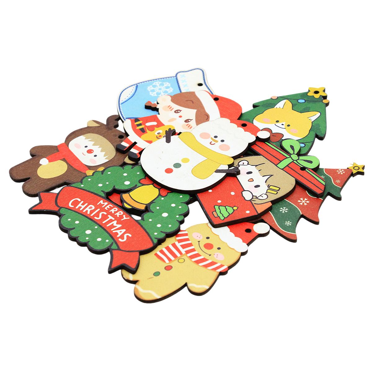 Dây Hình Gỗ Trang Trí Giáng Sinh - Bách Mộc - Set 5