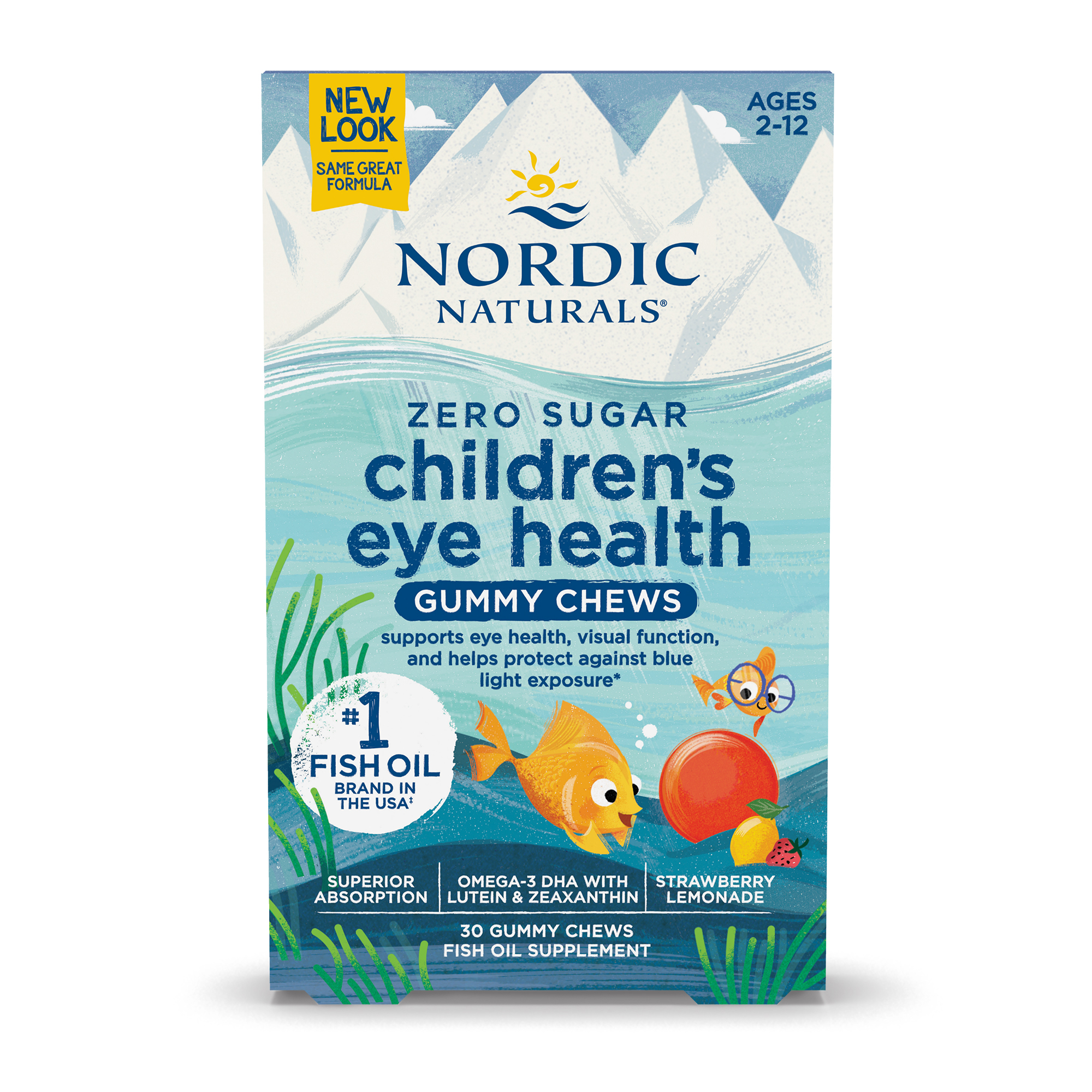 Nordic Naturals Children's Eye Health Gummies - Kẹo dẻo Omega3, DHA tăng cường thị lực cho trẻ em, vị trái cây tự nhiên, hộp 30 viên - Hàng Chính Hãng