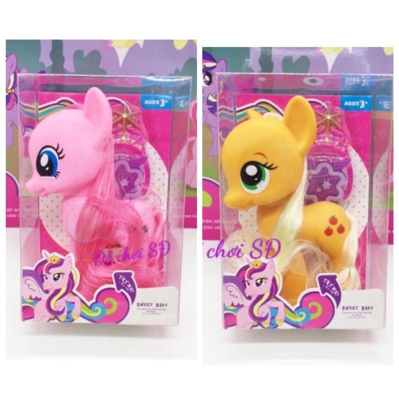 Mô hình ngựa pony - Hồng và cam